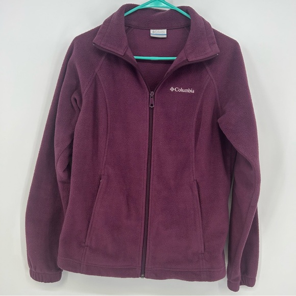 Columbia Women’s Raspberry Fleece Jacket Size Medium - Picture 1 of 6